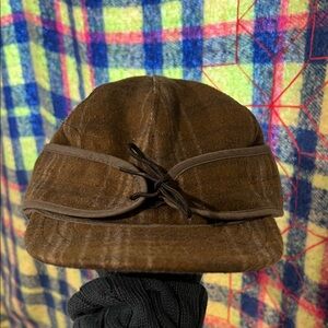 Stormy Kromer Olive Cap with Tie Detail